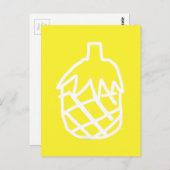 モダントレンディーパイナップルシンプルフルーツ ポストカード (正面/裏面)