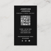 モダントレンディーパーソナルトレーナーフィットネス写真 名刺 (裏面)