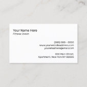 モダントレンディーパーソナルトレーナーフィットネス写真 名刺 (裏面)