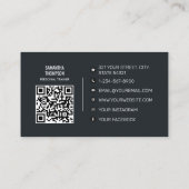 モダントレンディーパーソナルトレーナーフィットネス写真 名刺 (裏面)