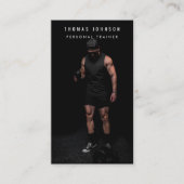 モダントレンディーパーソナルトレーナーフィットネス写真 名刺 (正面)