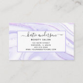 モダントレンディーパープルマーブル 名刺 (裏面)