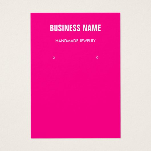 モダントレンディーピンクジュエリーイヤリングディスプレイカード (正面)