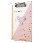 モダントレンディーピンク色のバルーン名前を追加 クリップボード (左)