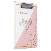 モダントレンディーピンク色のバルーン名前を追加 クリップボード (右)