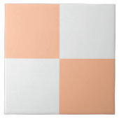 モダントレンディーピーチ市松模様にセラミック瓦 タイル (正面)