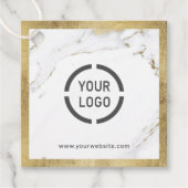 モダントレンディーフェイク金ゴールド大理石つる製ラベル フェイバータグ (正面)