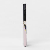 モダントレンディーフェミニン三角形ブルー赤面テクスチャ Case-Mate iPhoneケース (裏面/左)