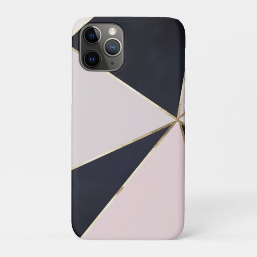 モダントレンディーフェミニン三角形ブルー赤面テクスチャ Case-Mate iPhoneケース (裏)