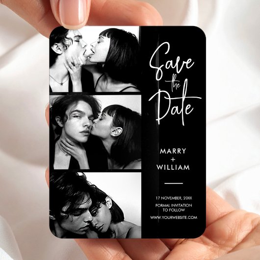 モダントレンディーフォトブースのスクリプト日付を保存 マグネット