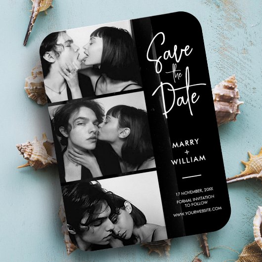 モダントレンディーフォトブースのスクリプト日付を保存 マグネット