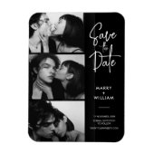 モダントレンディーフォトブースのスクリプト日付を保存 マグネット (縦)