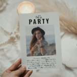 モダントレンディーフォト誕生日パーティーの招待 招待状<br><div class="desc">モダントレンディーの写真の誕生日パーティーの招待 – あなたの写真をお気に入りのタイポグラフィと共にモダンフィーチャー。ミニマシンプルリストのデザイン感じ。私たち高品質のテンプレートはあなたの誕生日パーティーの招パーソナライズされた待に簡単を与える。招待状はコレクションの一部。</div>