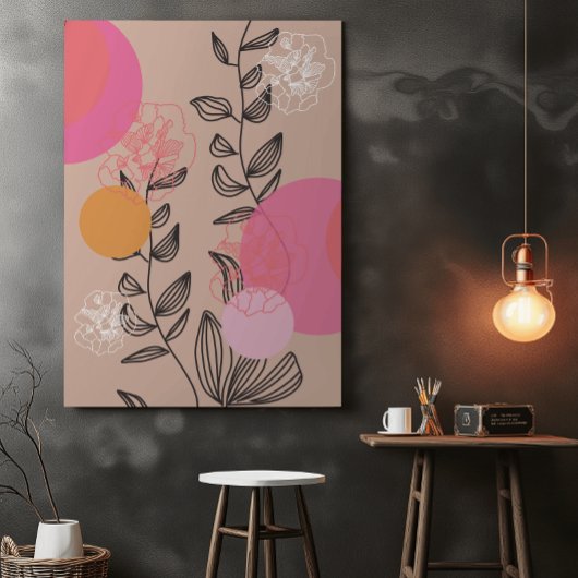 モダントレンディーフローラ芸術的ホームウォールアートポスター ポスター
