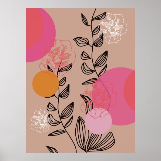 モダントレンディーフローラ芸術的ホームウォールアートポスター ポスター (正面)