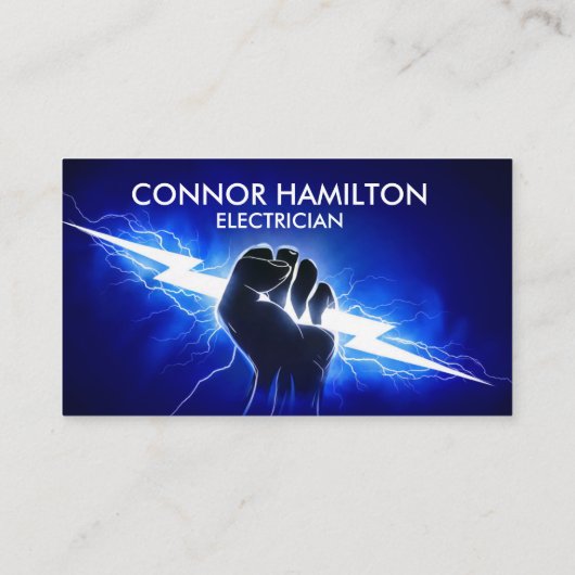 モダントレンディーブクールルー稲妻電気技師ブシ 名刺 (裏面)