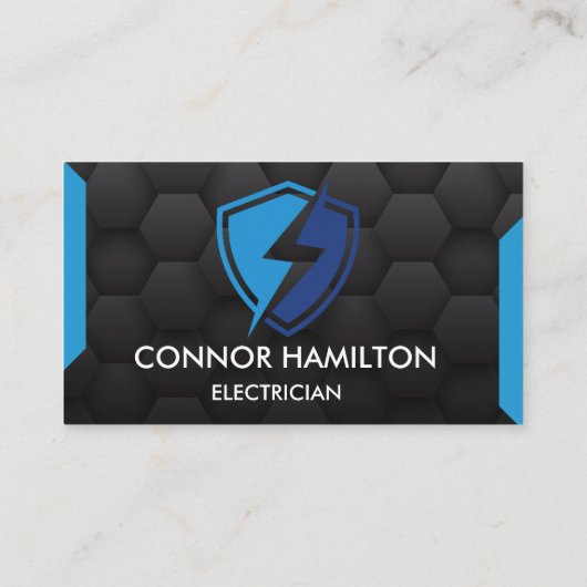 モダントレンディーブクールルー稲妻電気技師 名刺 (裏面)