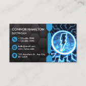 モダントレンディーブクールルー稲妻電気技師 名刺 (正面)