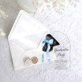 モダントレンディーブスタイリッシュルーボウ卒業アーチ アクリル招待状