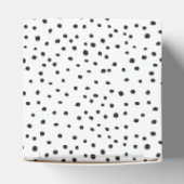 モダントレンディーブラック水玉模様ラージピンクイニシャル フェイバーボックス (上部)