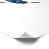 モダントレンディーブルーウォーターカラーカニサマービーチ ポスター (角)