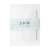 モダントレンディーブルーバラ結婚ズ 招待状ベリーバンド (正面例)