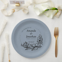 モダントレンディーブルーリーフリース結婚ズ