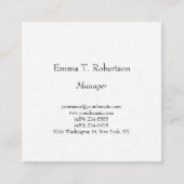 モダントレンディープレーンシンプルミニマル厚スクエア スクエア名刺 (正面)