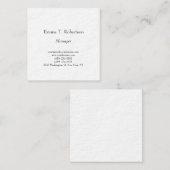 モダントレンディープレーンシンプルミニマル厚スクエア スクエア名刺 (正面/裏面)