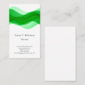 モダントレンディープレーンシンプルミニマル緑ホワイト 名刺 (正面/裏面)