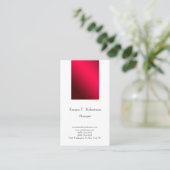 モダントレンディープレーンシンプルミニマル赤白 名刺 (スタンド正面)