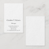 モダントレンディープレーンプロフェッショナルミニマル 名刺 (正面/裏面)