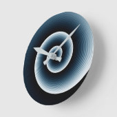 モダントレンディープロシアンブルースパイラルパターン ラウンド壁時計 (傾斜)