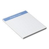 モダントレンディーペリウィンクルブルースクリプト大プリント ノートパッド (アングル)