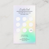 モダントレンディーホログラフィミニマルー勾配 ロイヤリティカード (裏面)