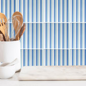 モダントレンディーホワイトブルーストライプパターン タイル