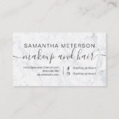 モダントレンディーホワイトマーブルグラデーションプロフェッショナル 予約カード (裏面)