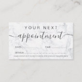 モダントレンディーホワイトマーブルグラデーションプロフェッショナル 予約カード (正面)