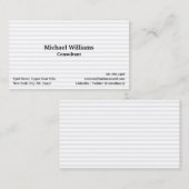 モダントレンディーホワストライプイトプロフェッショナル 名刺 (正面/裏面)