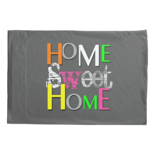 モダントレンディーホーカラフルムスイートホーム 枕カバー (裏面)