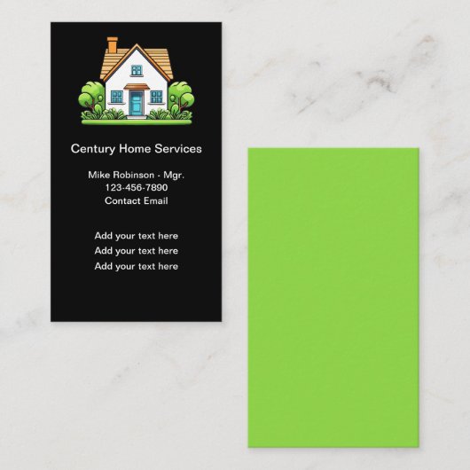 モダントレンディーホームサービス名刺 名刺 (正面/裏面)