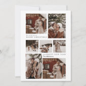 モダントレンディーミニマルなクリスマスカップルの写真 シーズンカード (正面)