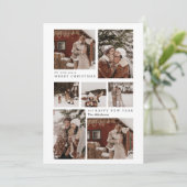 モダントレンディーミニマルなクリスマスカップルの写真 シーズンカード (スタンド正面)