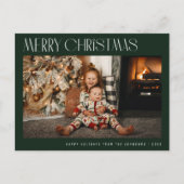 モダントレンディーミニマルのクリスマス ポストカード (正面)