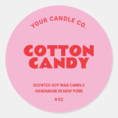 モダントレンディーミニマルろうそくラベル ラウンドシール (正面)