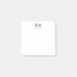 モダントレンディーミニマルスタイリッシュ金ゴールド2モノグラム ポストイット