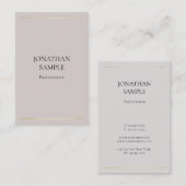 モダントレンディーミニマルデザインエレガント平面 名刺 (正面/裏面)