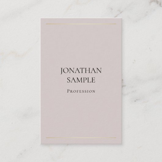 モダントレンディーミニマルデザインエレガント平面 名刺 (正面)