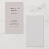 モダントレンディーミニマルデザインクラシープレーン 名刺 (正面/裏面)