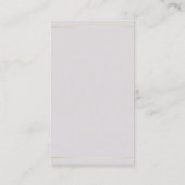 モダントレンディーミニマルデザインクラシープレーン 名刺 (裏面)